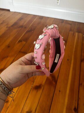 Pink Heart Embellished Headband